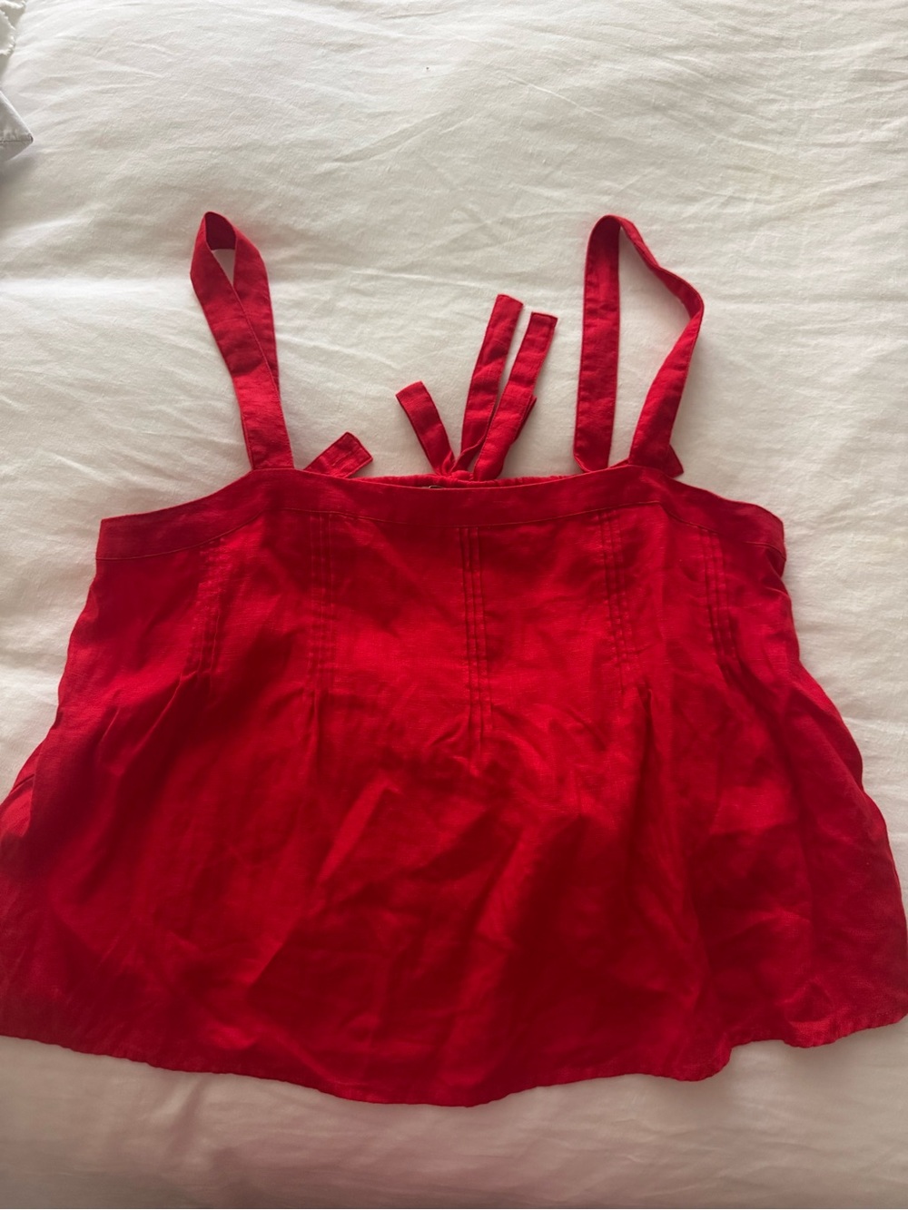 J.Crew Red Linen Top